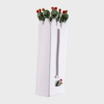 I Reali del Paese dei Fichi D'India - Tall vase in white clay and colored crystalline by Italiano Patrizia - Fp Art Online