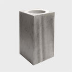 Introverso 1 - White Carrara marble vase by Ulian Paolo - Fp Art Online