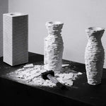 Introverso 2 - White Carrara marble vase by Ulian Paolo e Ratti Moreno - Fp Art Online