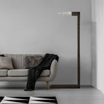 Nannohah Special - Floor lamp made of brass, wood and volcanic rock by Opoggio - Fp Art Online