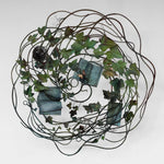 Nature Unpredictable Books - Green copper and white patina sculpture by Branca Mario - Fp Art Online