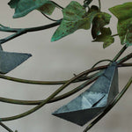 Nature Unpredictable Paper Boats - Green copper and white patina sculpture by Branca Mario - Fp Art Online