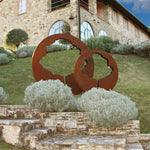 Oltre - Corten steel sculpture by FG by Faravelli - Fp Art Online