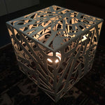 Poesia Quadrata - White powder coated steel lantern by Benetta Enrico - Fp Art Online