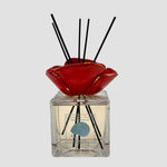 Red Poppy - Handmade ceramic and glass room fragrance diffuser by Battista Emanuela - Fp Art Online