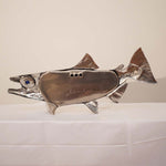 Salmone Reale 60 - Stainless steel sculpture by Bozzo Luca - Fp Art Online